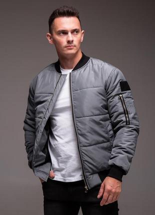 Мужская куртка бомбер утепленная