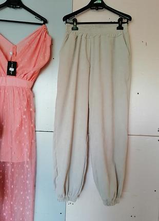 Спортивні штани вельвет джоггери в рубчик