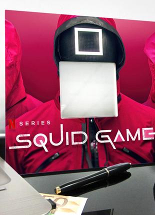 Декоративное зеркало "сериал игра в кальмара. squid game" подарок фанатам сериала...