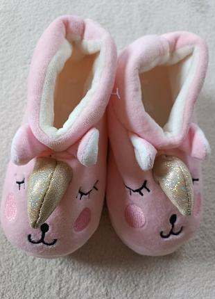Низкая цена! тапочки теплые. тапки единороги. тапочки детские. новые. 32/33
