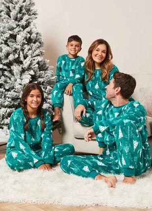 Дуже тепла дитяча флісова піжама новорічний принт 3-4 роки🎄🎄