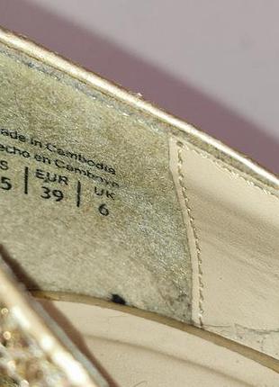 Туфли золотые на каблуке с блестками фотосессии золото стразы туфельки женские каблы платф...