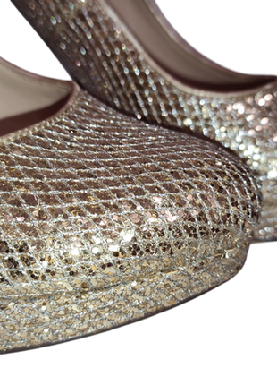 Туфли золотые на каблуке с блестками фотосессии золото стразы туфельки женские каблы платф...
