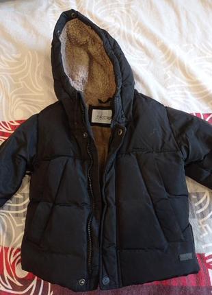 Зимняя курточка zara 18-24 мес. 1-2 рочки