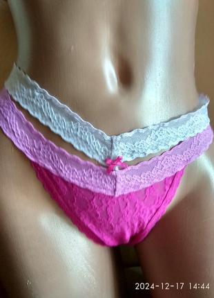 Кружевні трусики стринги розмір l