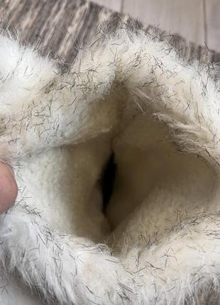 Винтажные сапоги с мехом в стиле йоти y2k