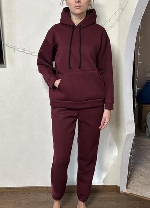 Sale❤️ костюм спортивний на флісі теплий з худі