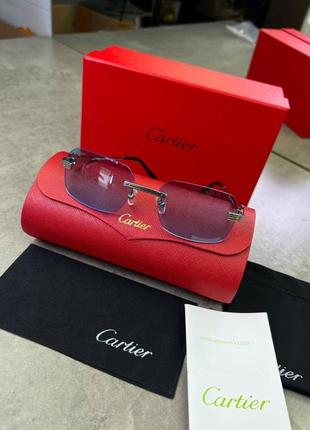Солнцезащитные очки cartier blue ct0271s синие 45733