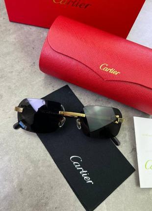Солнцезащитные очки cartier black ct0271s черные 45734
