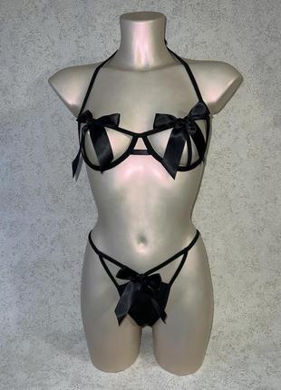 Сексуальный комплект нижнего белья с бантами