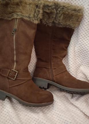 Чоботи високі з  утепленням на товстій підошві, graceland