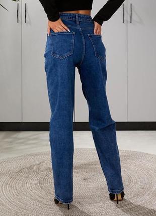 Джинсы багги утепленные