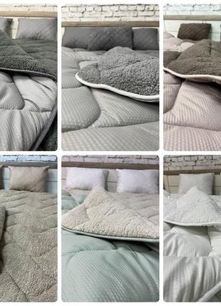 Одеяло меховое 6 цветов с подушками тм soft#hile home 🥰одеяло зимнее меховое, одеяло зимнее холлофайбер, подушки меховые, подушки микрофибра
