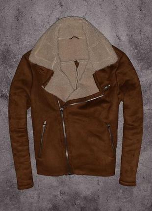 Zara biker coat (мужская зимняя куртка косуха дубленка пальто зара )