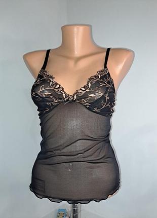 Пеньюар майка шикарный с вышивкой