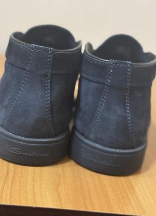 Мужские дезерты santoni синие замшевые с мехом, размер 41-426 фото