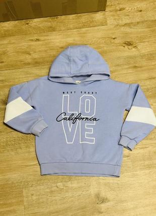 Свитшот для девочки на флисе 9-10 р. 140р.