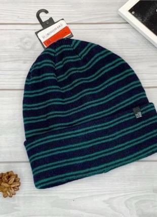 Новая шапка на мальчика сине-зеленая 128/152 см
