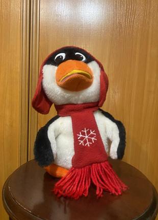 Новогодняя интерьерная игрушка - поющий и танцующий пингвин