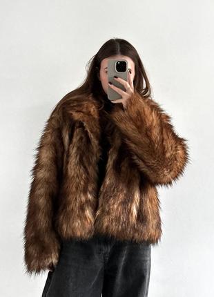 Шуба/ шубка из искусственного меха h&m