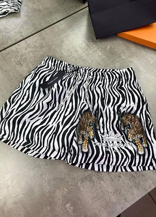 Белые шорты dolce gabbana принт полоска и тигры 44704