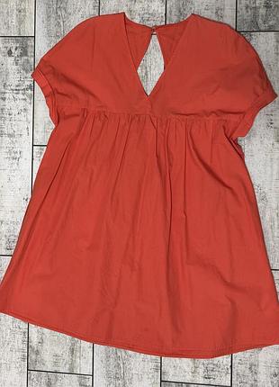 Летнее платье кораллового цвета интересного кроя