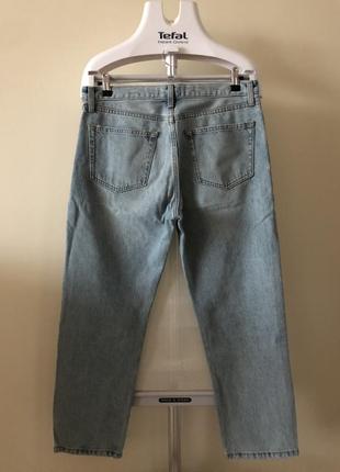 Модные укороченные джинсы прямого покроя м-l2 фото
