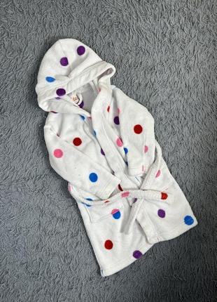 Плюшевий халат. халат для дівчинки. дитячий теплий халат. халат махровий