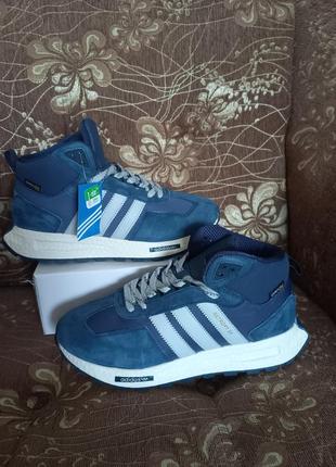 Кроссовки мужские зимние высокие на меху adidas retropy e5