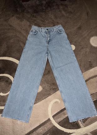 Джинсы pull & bear прямые широкие