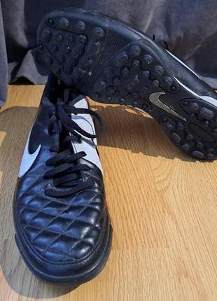 Уцінка! футзалки кросівки nike tempo розмір 44-44.5, шкіра, оригінал.