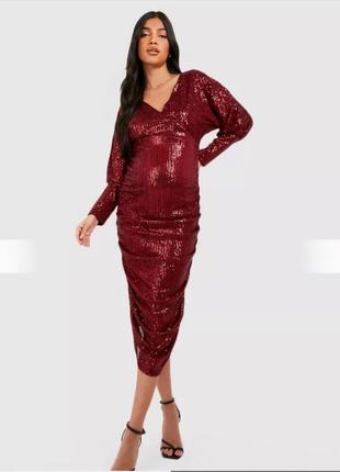 Фирменное платье для беременных от boohoo.