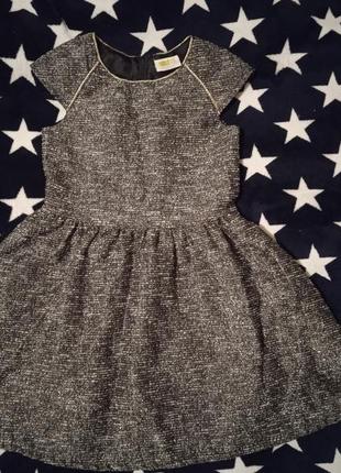 Праздничное платье серебристое детское 6