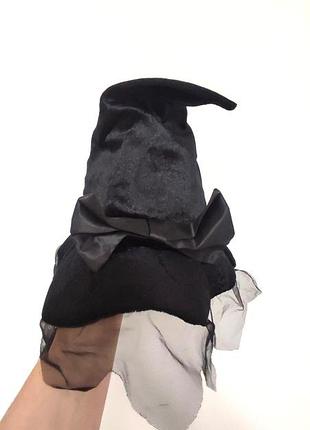 Подвижная шляпа на батарейках гарри поттер бархатный черный шапка отъемы шляпок конусный костюм карнавальная фотосессии распределительная шляпа