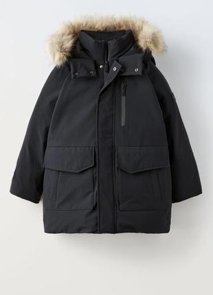 Фирменная мембранная куртка/пуховик/парка zara.