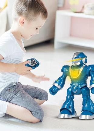 Інтерактивний танцювальний робот dancing robot на пульті управління blue