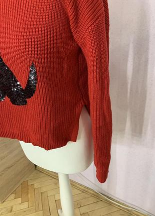 Красный котоновый свитер 3
