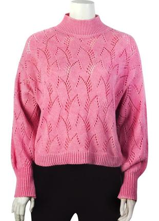 Женский вязаный узорчатый свитер