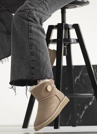 Уги угі угги уггі ugg bailey button ginger mini 5