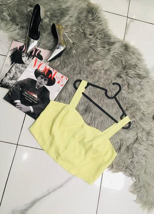Укороченный кроп топ из вискозы в деловом стиле c&a 2хл