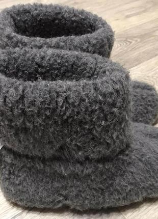 Валенки домашние чуни овечья шерсть р.41-40 ст.26,5/26см тапочки sola direct