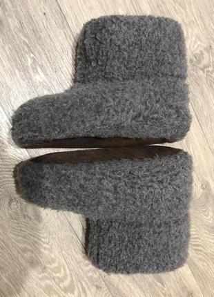 Валенки домашние чуни овечья шерсть р.41-40 ст.26,5/26см тапочки sola direct