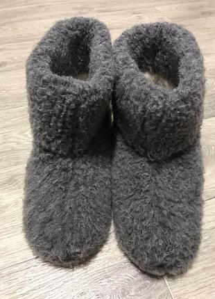 Валенки домашние чуни овечья шерсть р.41-40 ст.26,5/26см тапочки sola direct
