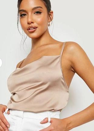 Топ сатиновый boohoo