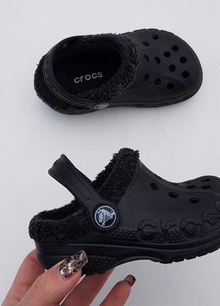 Crocs сабо,тёплые тапки детские1 фото