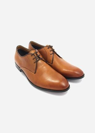 Шкіряні класичні чоловічі рижі туфлі оксфорди steve madden 🇺🇲 39-40 розмір