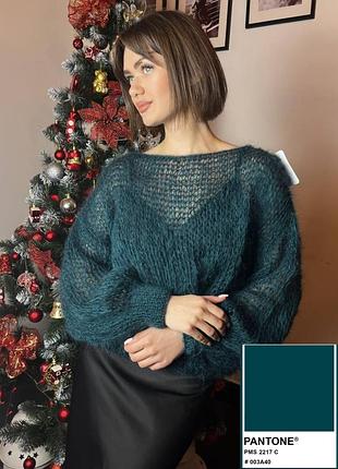 Светр павутинка ідеальний подарунок на новий рік чи корпоратив кофта сітка норма великі розміри ❤️