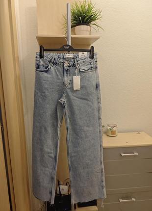 Джинсы mango, р.38 wide leg, широкие