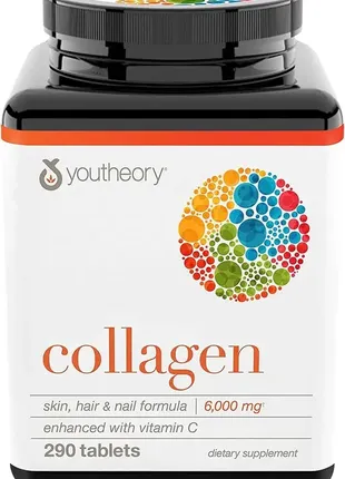 Youtheory, колаген, 1000 мг, 290 таблеток