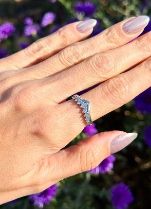 Серебряное кольцо pandora wish.2 фото